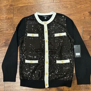 🆕 BCBG Black Sequin Sweater